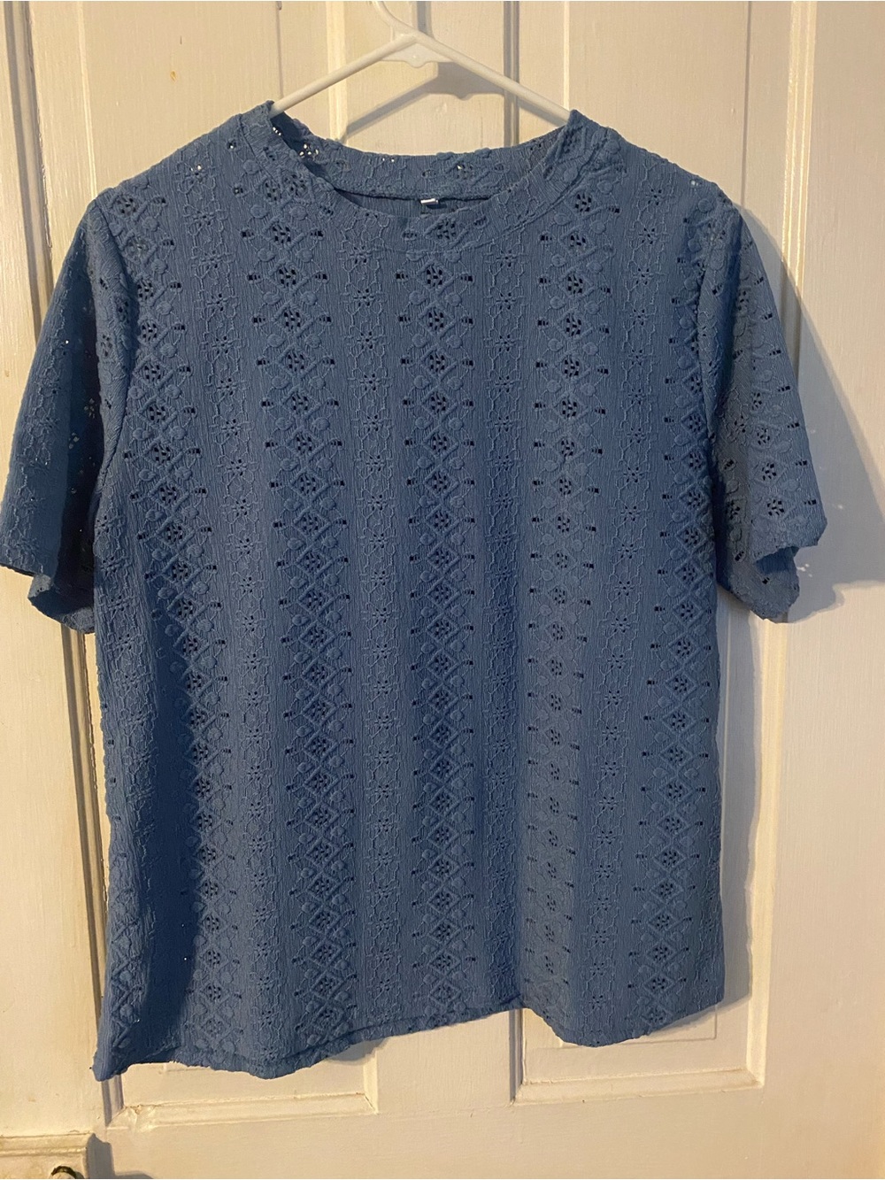 Classic Blue Eyelet women’s Shirt